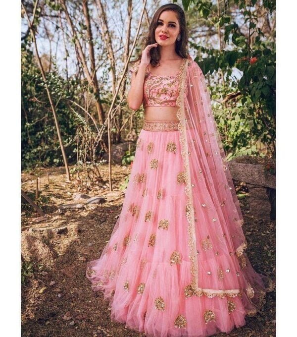 Lehenga : Organza Silk With Kenken