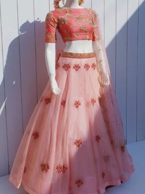 Lehenga : Organza Silk With Kenken