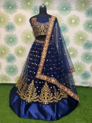 Lehenga :  Heavy Mono Net