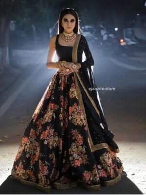 Lehenga :  SATEEN BANGLORY SILK DIGITAL PRINT