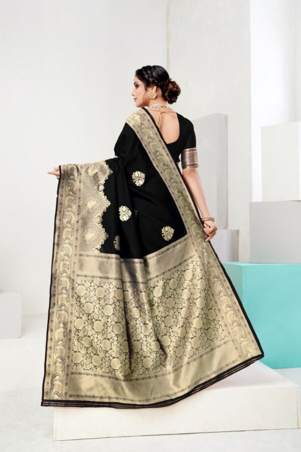 Banarasi Weaving Lichi Silk Saree With Rich Body Work