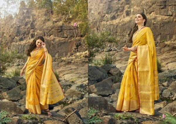 LINEN COTTON SILK SAREE