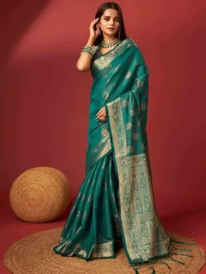 Korvai Kanchipuram Silk Saree