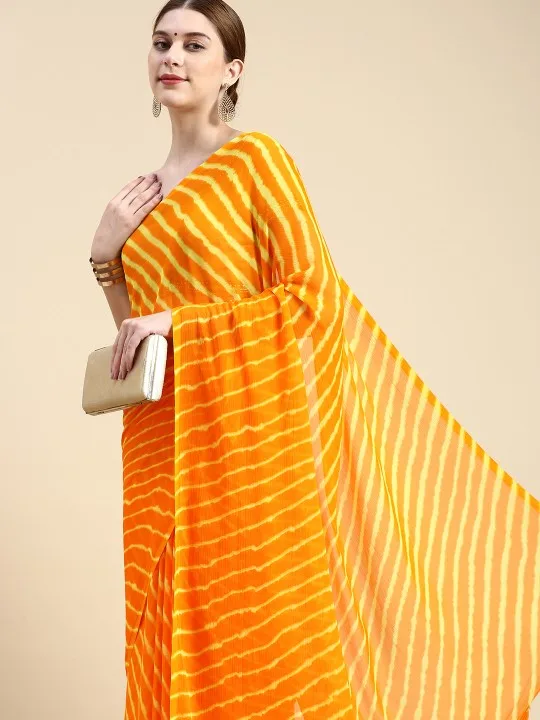 Leheriya Chiffon Saree