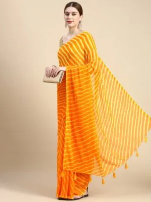 Leheriya Chiffon Saree