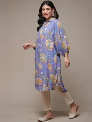 Floral Print Cotton Kurti