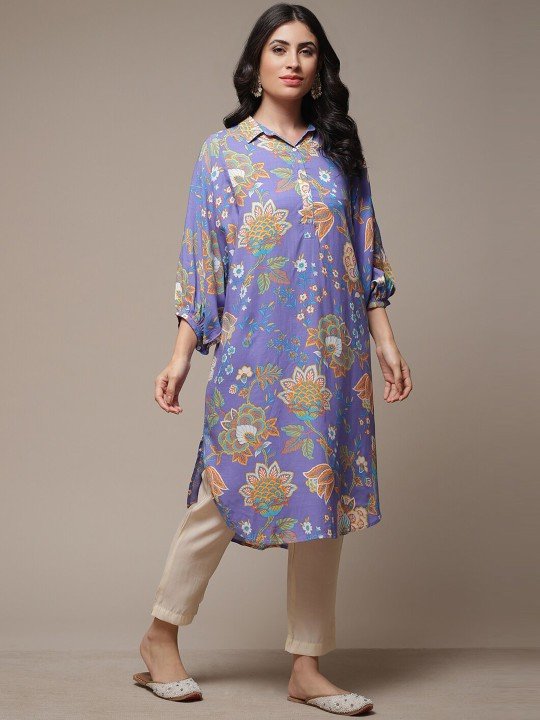 Floral Print Cotton Kurti