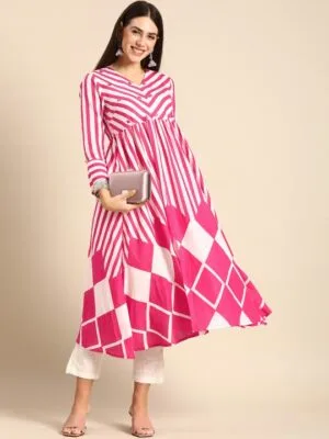 Geometric Print Cotton Kurti