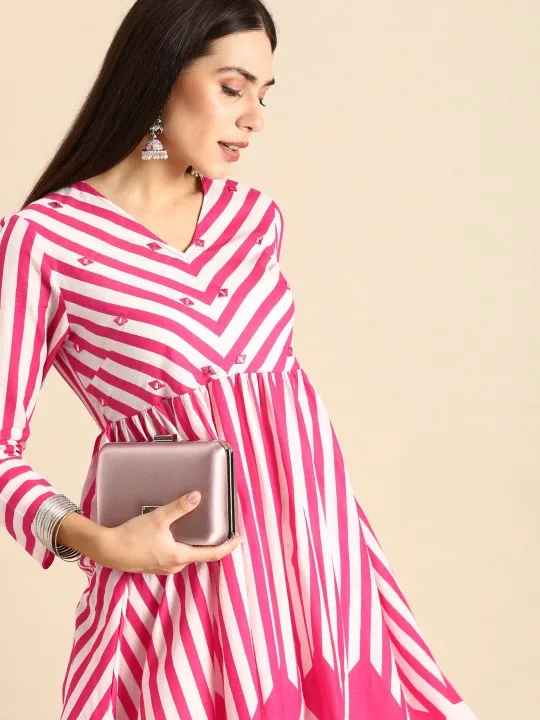 Geometric Print Cotton Kurti