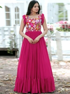 Pink Maxi Ethnic Dresses Online for Women