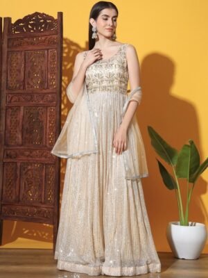 Party Wear Maxi Gown With Dupatta for Women