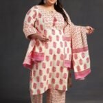 Plus Size Printed Cotton Kurta-1