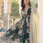 Printed Gown Ethnic Dress With Dupatta