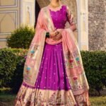 Purple Silk Lehenga Choli