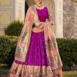 Purple Silk Lehenga Choli