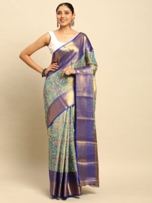 Woven Design Zari Art Silk Kanjivaram Saree