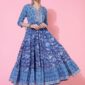 anarkali cotton kurti set