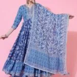 anarkali cotton kurti set