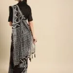 black chiffon georgette saree