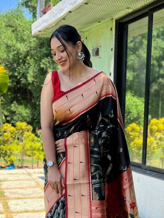 Black Paithani Saree