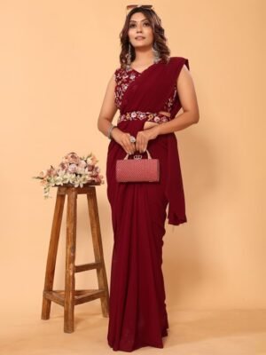 Georgette Customized Ready to Wear Saree