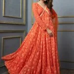 georgette anarkali kurti