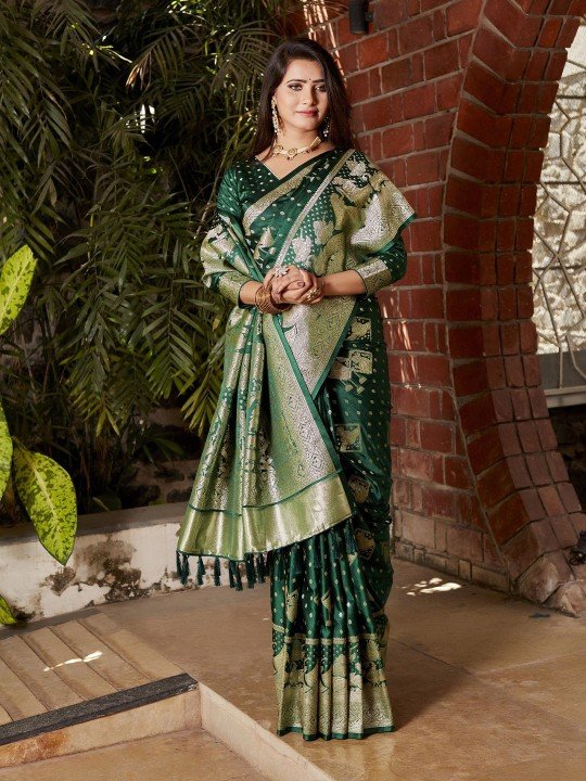 Green Kanjivaram Saree