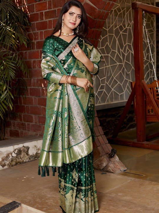 Green Kanjivaram Saree