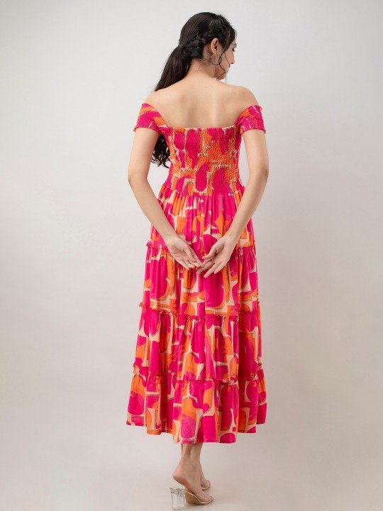 Pink Floral Maxi Dress