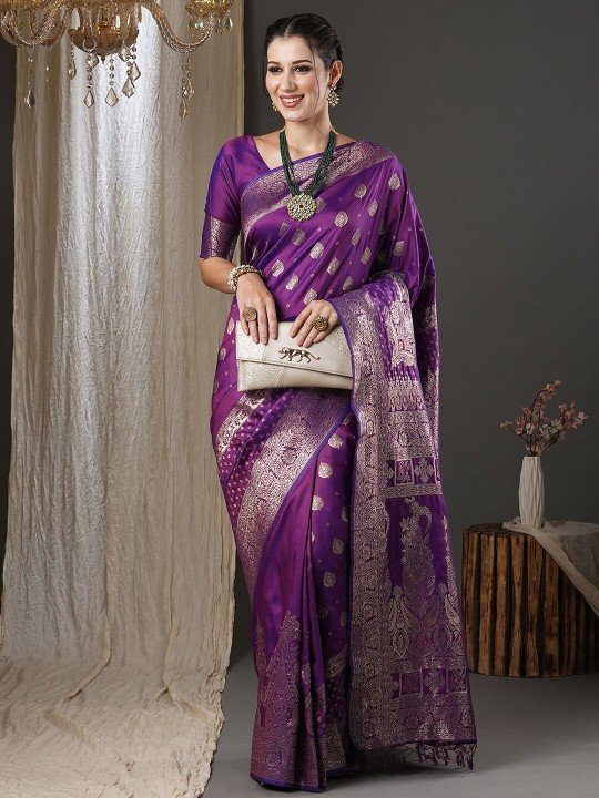 Ready to Wear Purple Saree