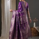 Ready to Wear Purple Saree