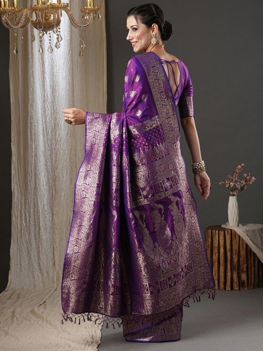 Ready to Wear Purple Saree