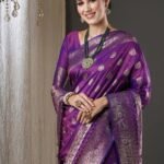 Ready to Wear Purple Saree