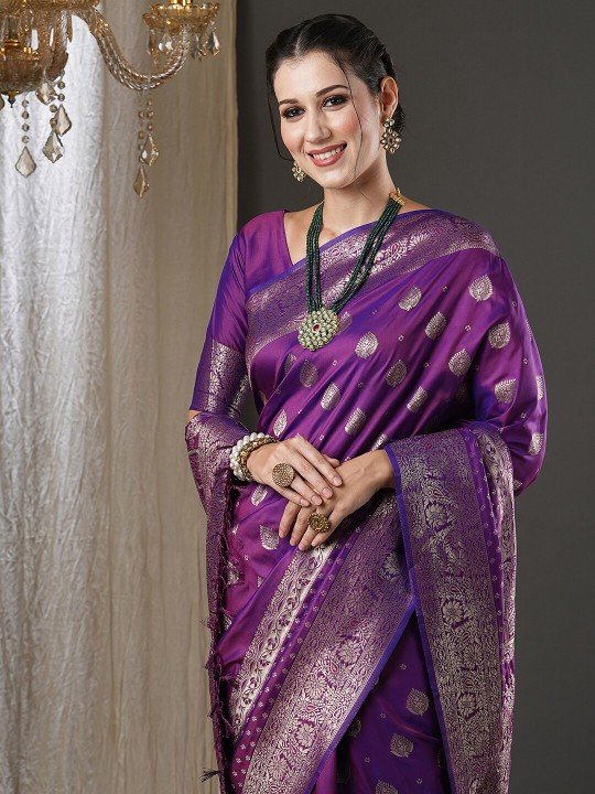 Ready to Wear Purple Saree