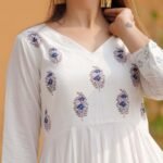 White Anarkali Kurti