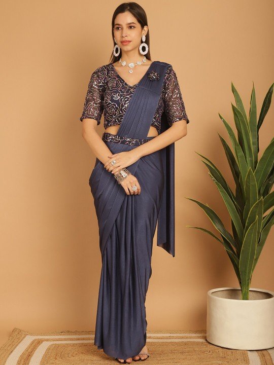 Amazing Blue Designer saree buy It Now !