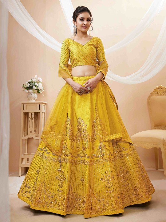 Gher Wala Lehenga for haldi