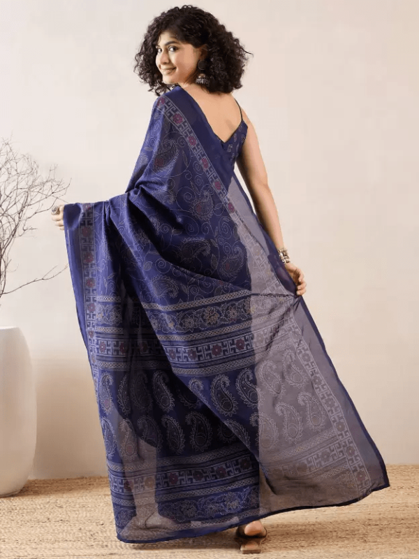 Baluchari Ready to Wear Printed Silk Saree Under 1000