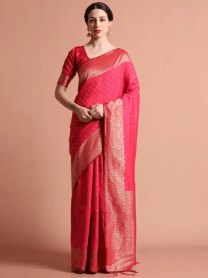 Ready to Wear Woven Banarasi Silk Sarees Under 1000