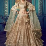 designer golden lehenga choli