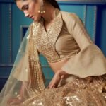 designer golden lehenga choli