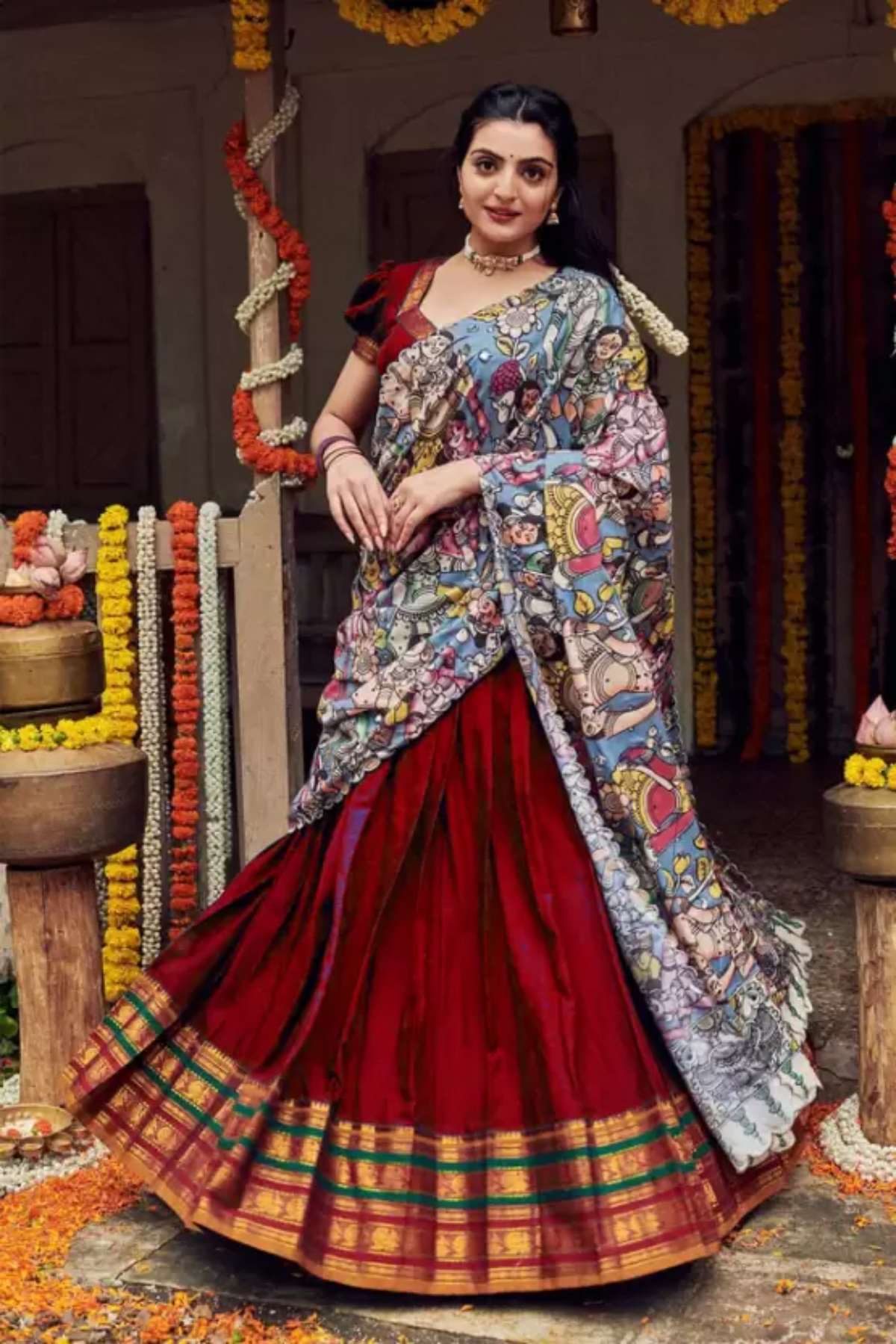 Trendy Half Daily Wear Half Sarees Latest Simple Half Saree