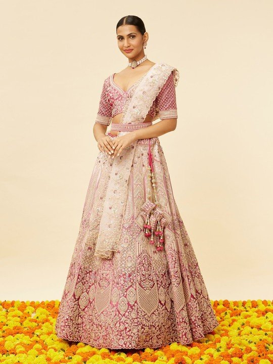 light color Gher Wala Lehenga