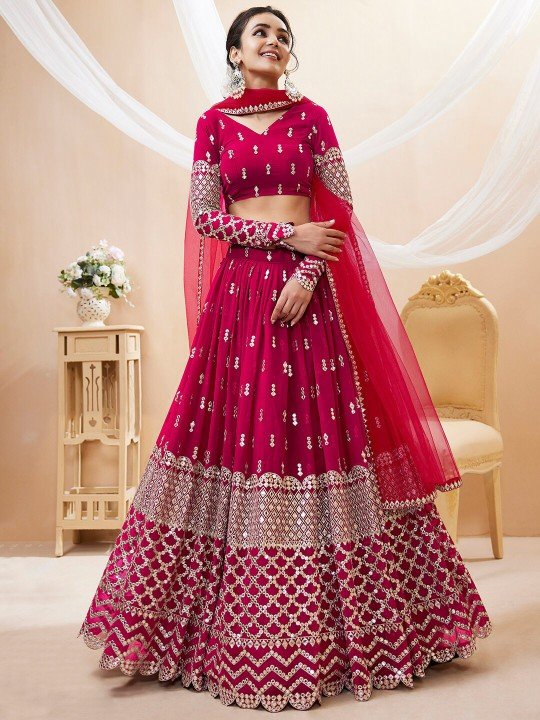 mirror work Gher Wala Lehenga