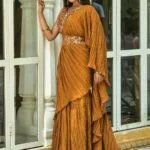 ready to wear ruffle saree-1