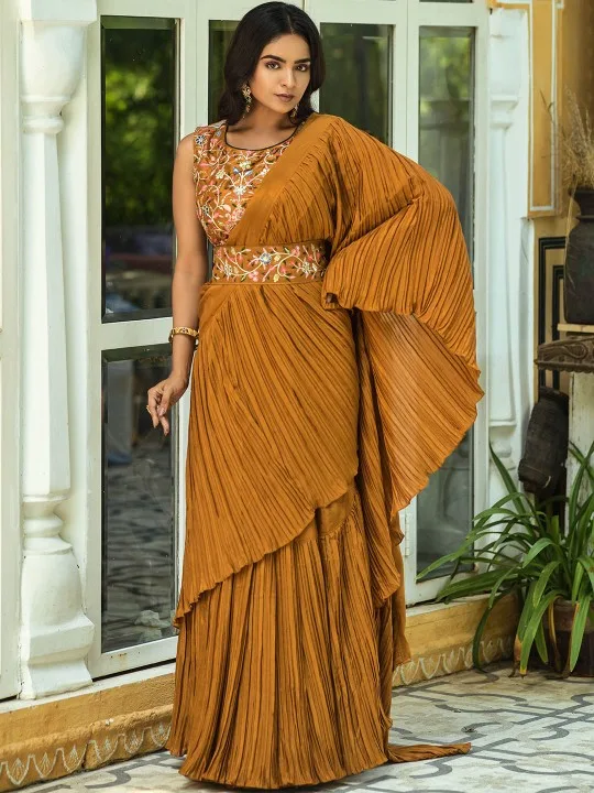 Ready to Wear Ruffle Saree Online