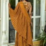 ready to wear ruffle saree-3