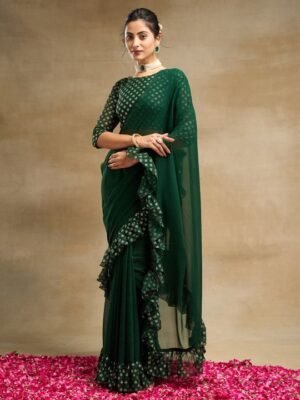 Ruffle Saree Online for Women Under 1500