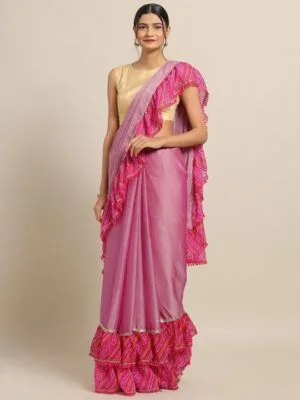 Suta Ruffle Saree Under 1000