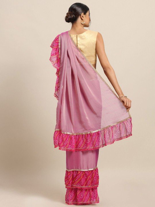 Suta Ruffle Saree Under 1000